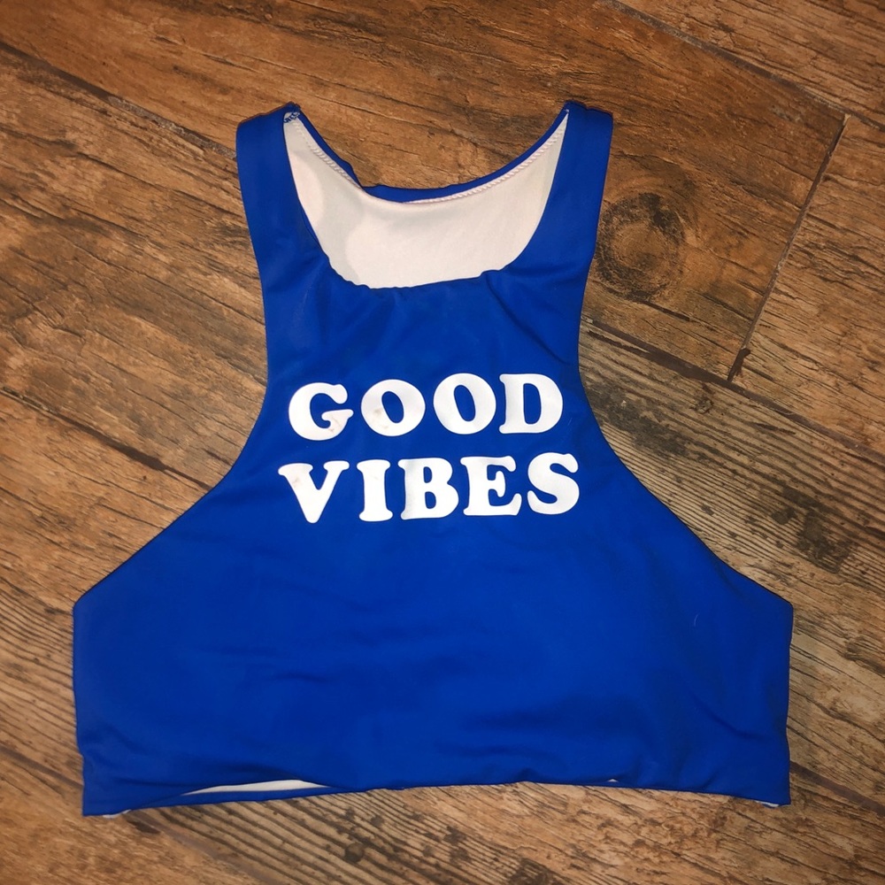 Victoria’s Secret PINK Blue Swim Top - Good Vibes